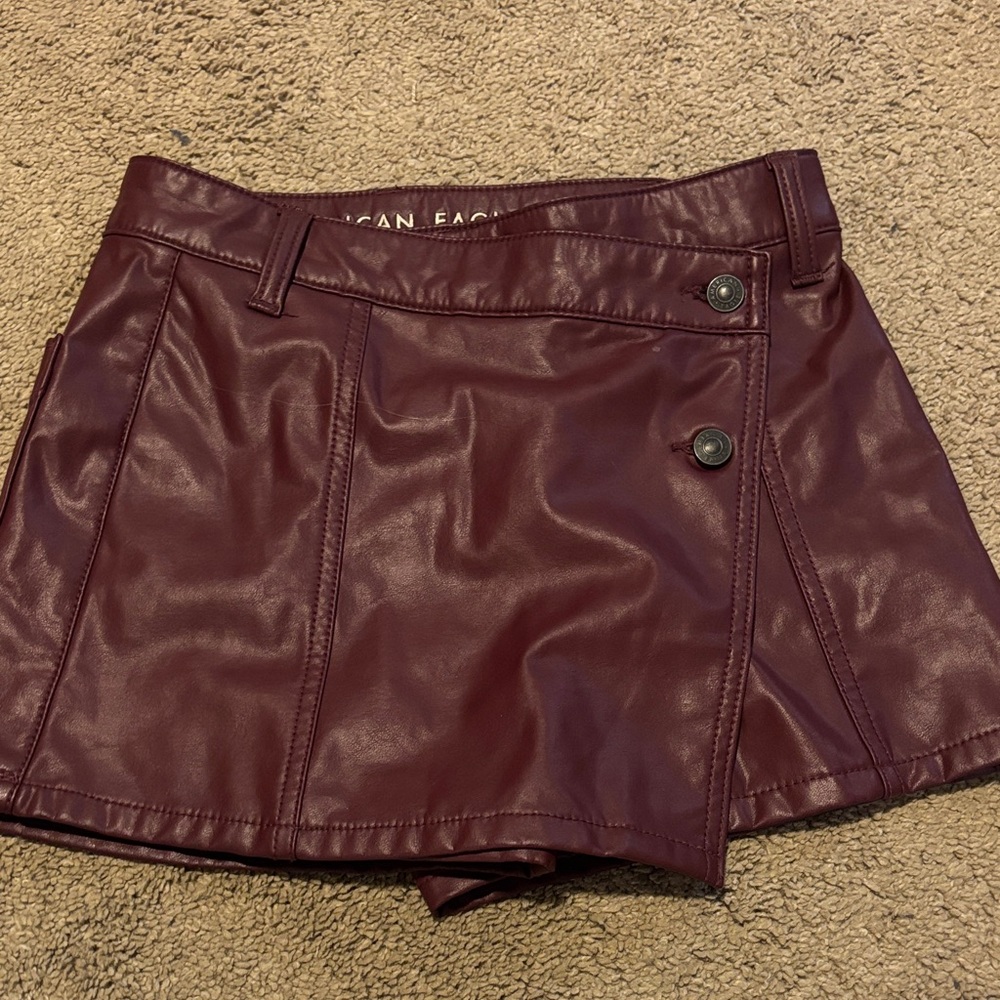 American Eagle Outfitters Burgundy Mini Skirt